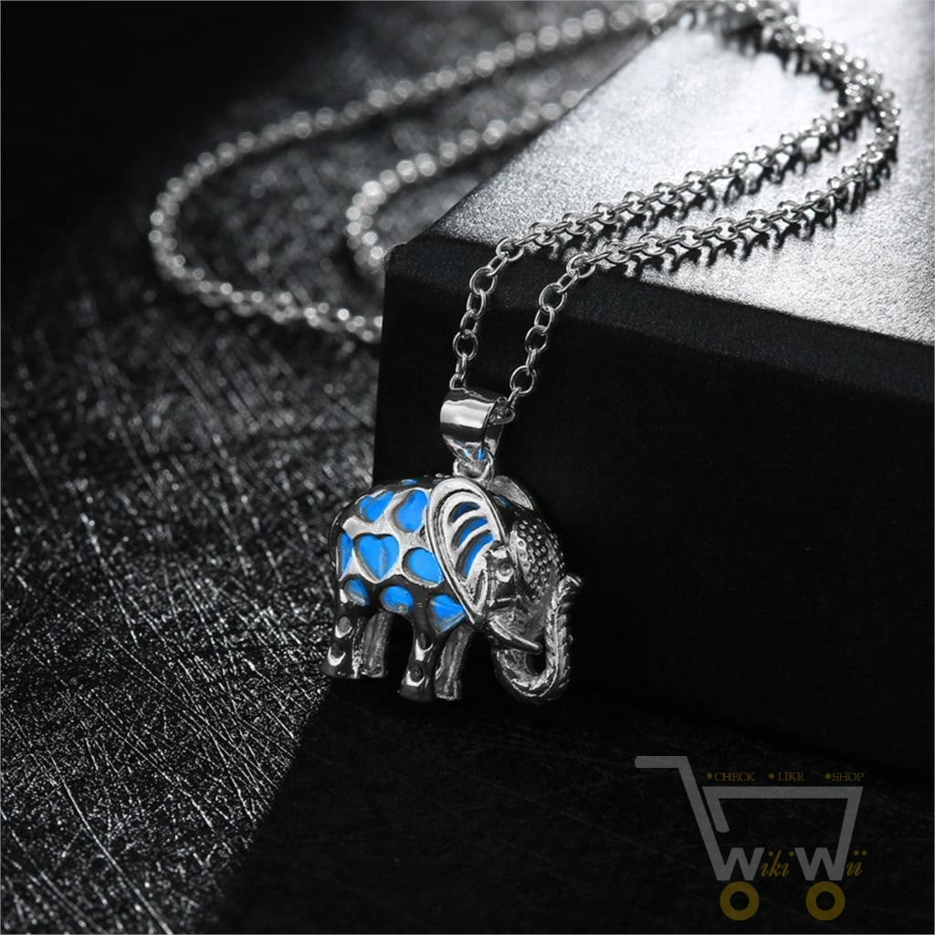 Glow In the dark Elephant Necklace - WikiWii