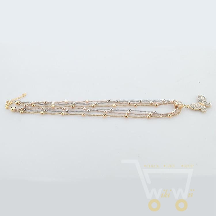 Gold Plated Butterfly  Necklace - WikiWii