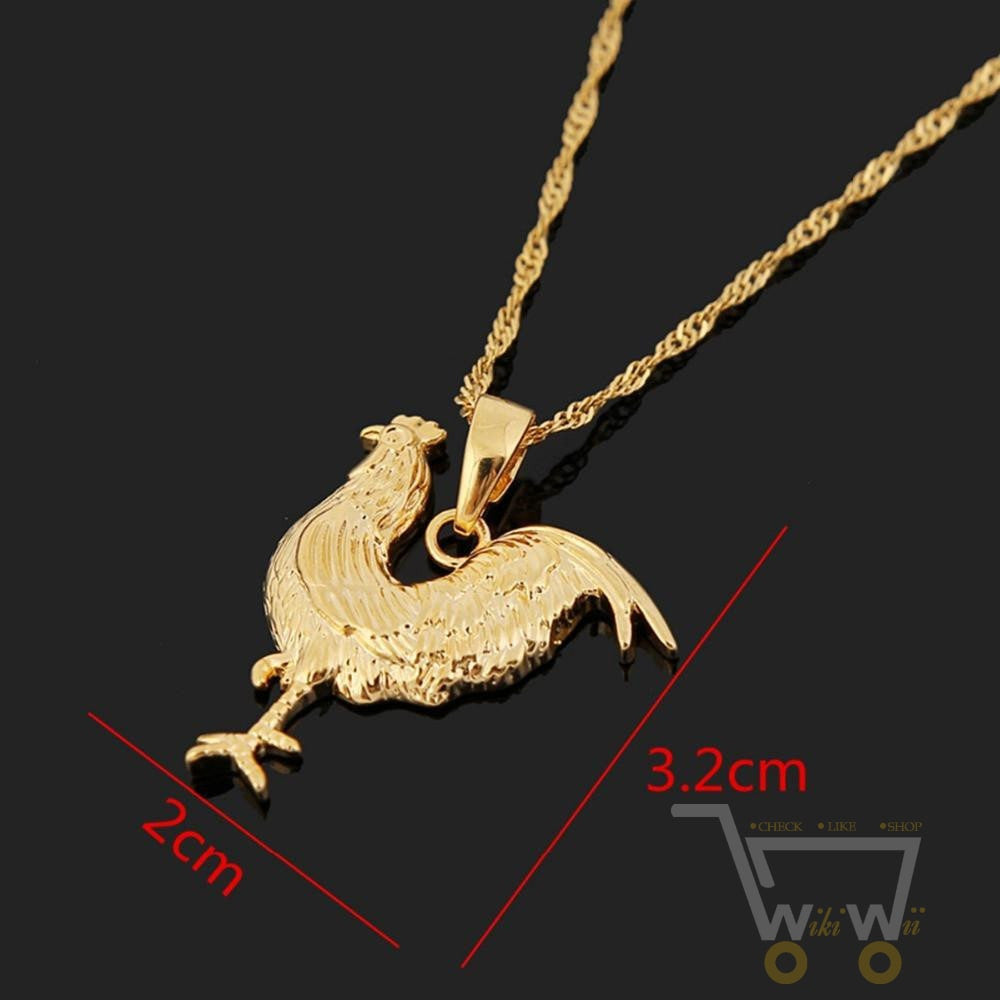 Gold Plated Chicken Necklace - WikiWii