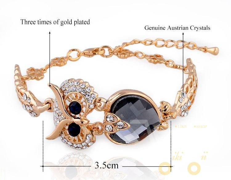 Gold Plated Owl Bracelets - WikiWii