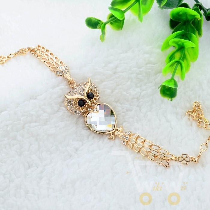 Gold Plated Owl Bracelets - WikiWii