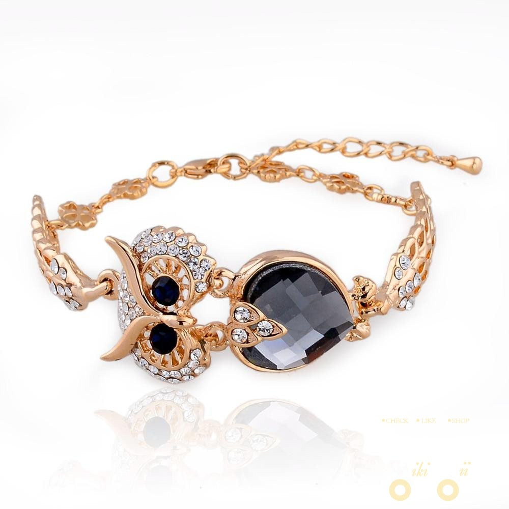 Gold Plated Owl Bracelets - WikiWii