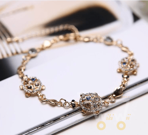 Gold plated Sea turtles bracelet - WikiWii