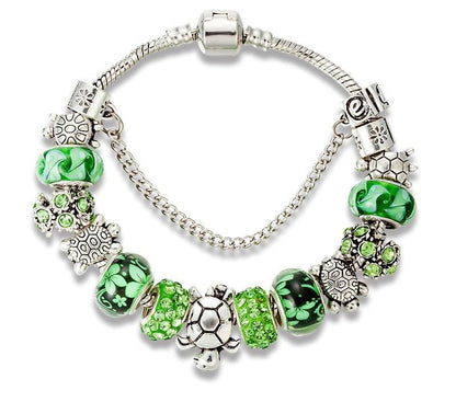 Green Beads Turtle Bracelet - WikiWii