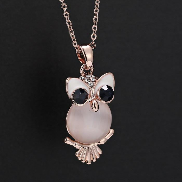 Green Crystal Eye Owl Gem Necklaces - WikiWii