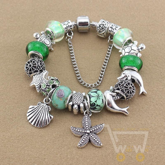 Green Sea Turtle Bracelet/Dolphin/Starfish - WikiWii