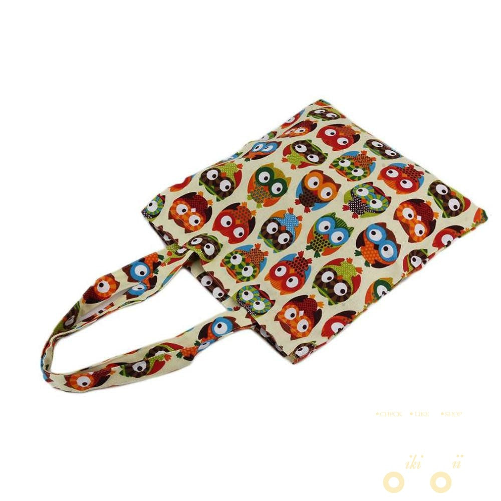 Handbag Owl  Printed Canvas - WikiWii