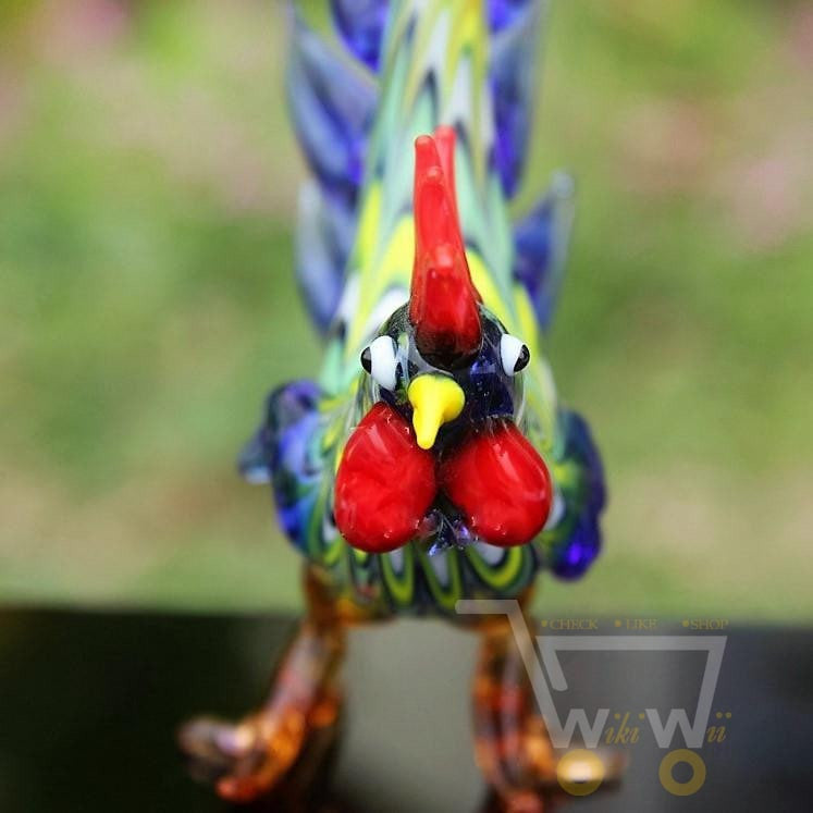 Handmade 3D Mascot Chicken Glass - WikiWii