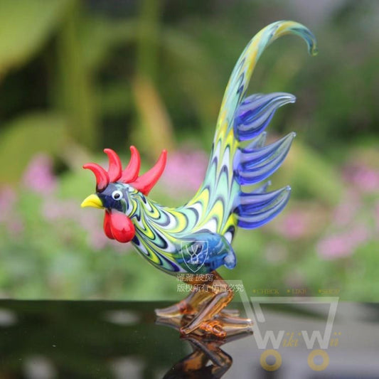 Handmade 3D Mascot Chicken Glass - WikiWii