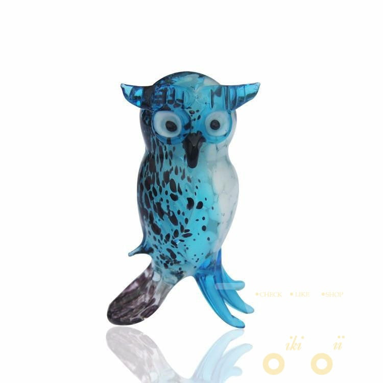 Handmade 3D Mascot Owl Glass - WikiWii