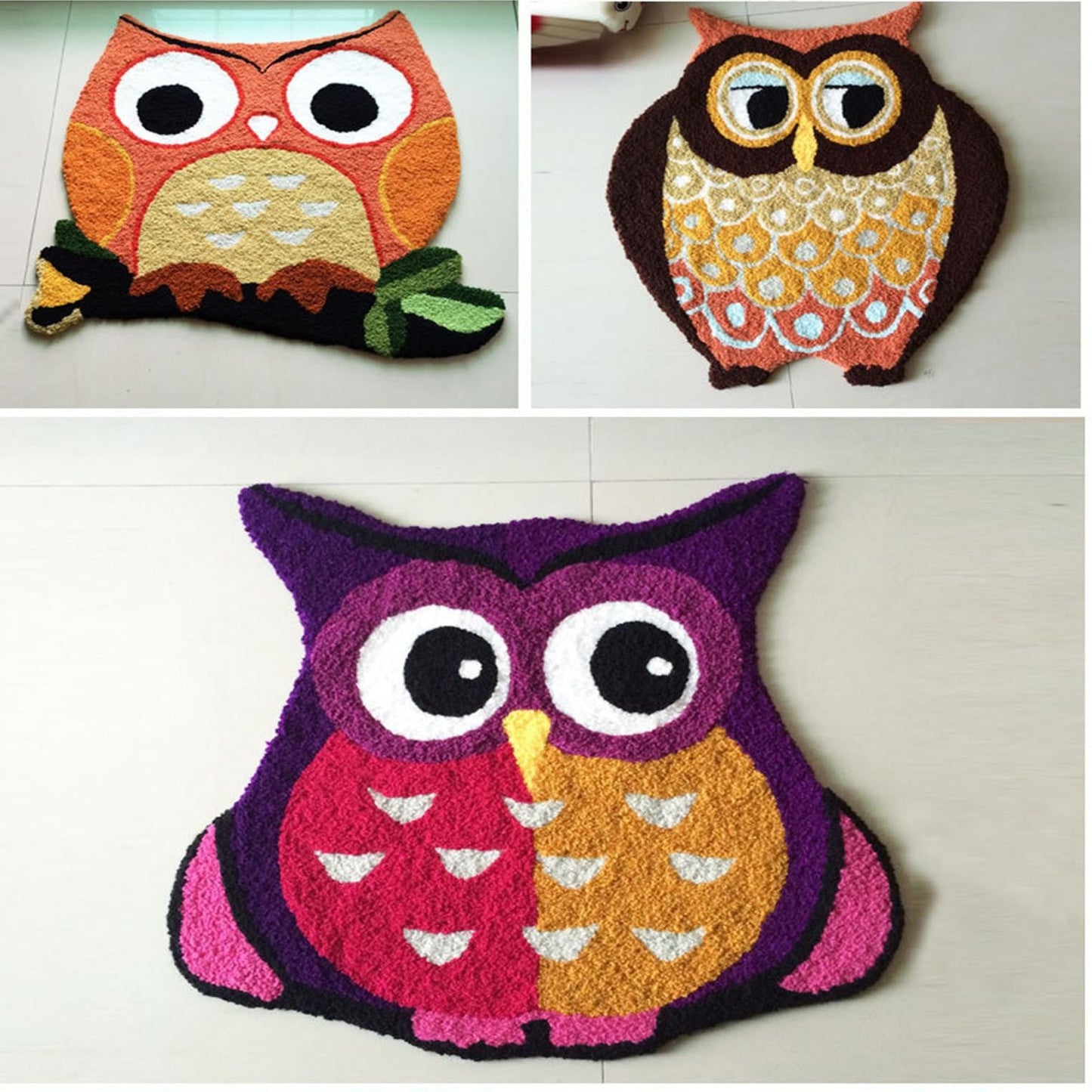 Handmade Owl Floor mat Carpet - WikiWii