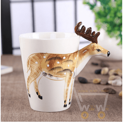 3D Animal Shape Ceramic Mug - WikiWii