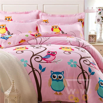 High Quality Bed Linen Designer Bedding Owl Comforter Queen size 200x230 cm - WikiWii