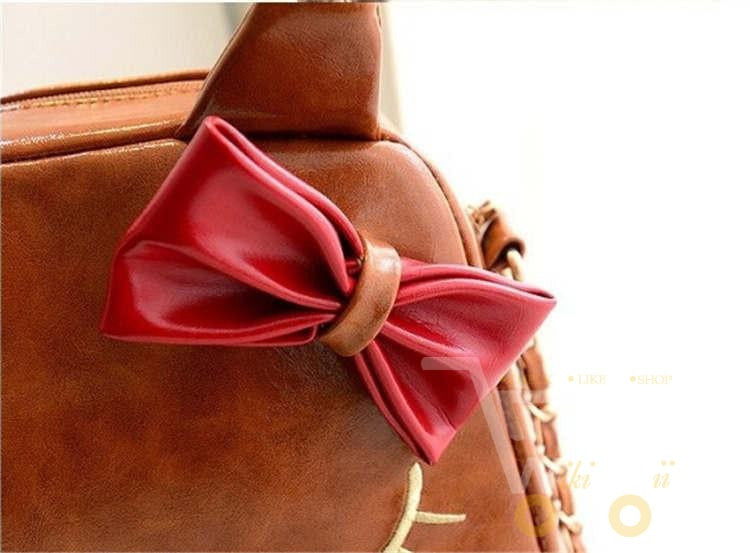 Hippie Leather Cat Crossbody Bag - WikiWii