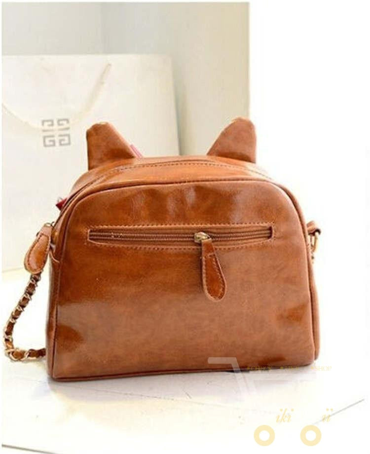 Hippie Leather Cat Crossbody Bag - WikiWii