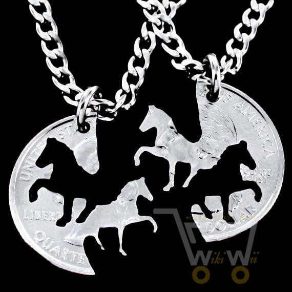 Horse Pendant Couple Necklace - WikiWii