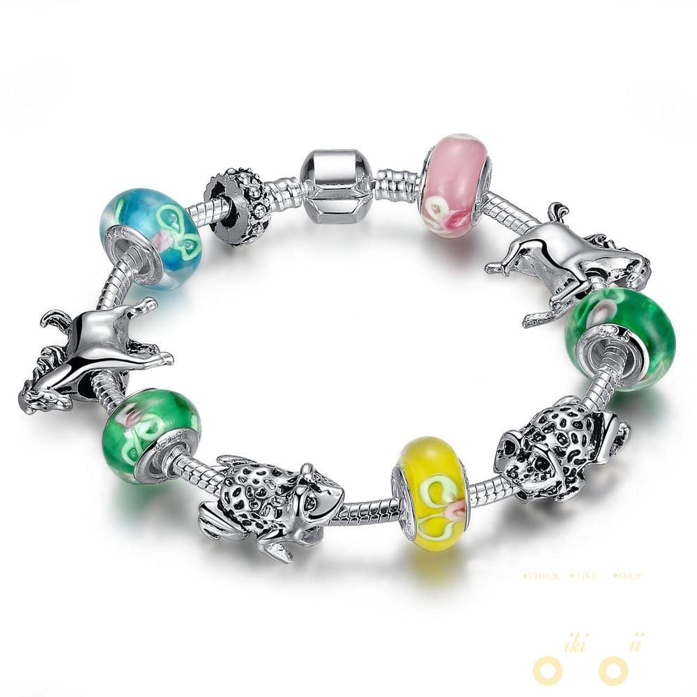 Horse With Frog Charm Beads Bracelet - WikiWii
