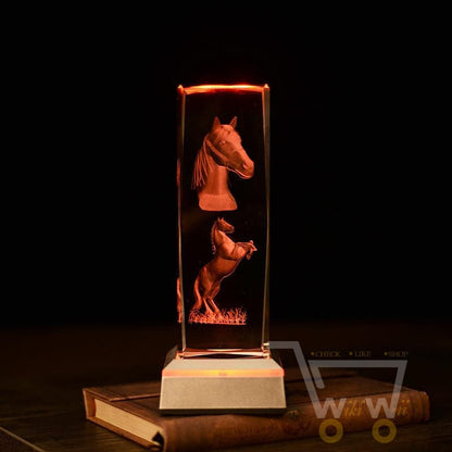 Horses laser carving crystals - WikiWii