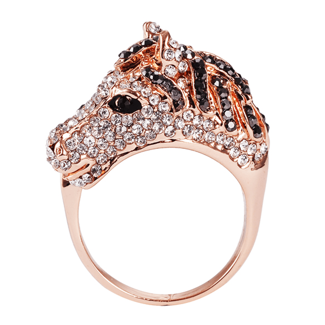 Rose Gold Plated Horse ring - WikiWii