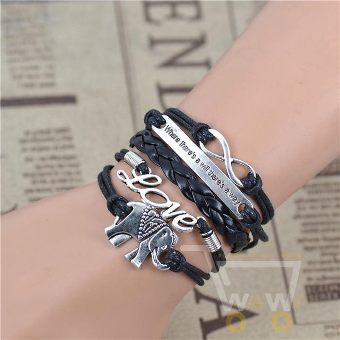 Infinity Elephant Love manual multi-layer bracelet - WikiWii