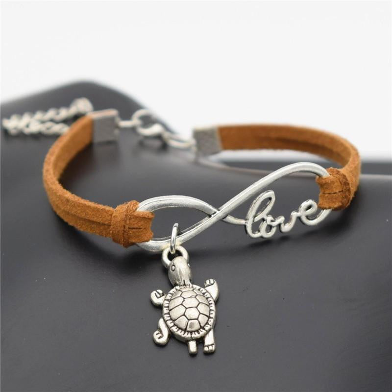 Infinity Sea Turtle Leather Bracelet - WikiWii