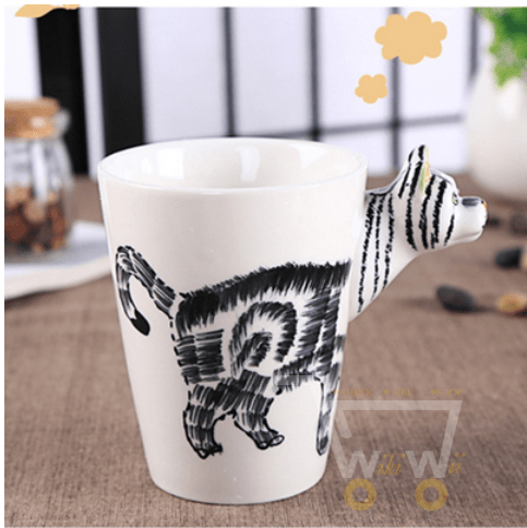 3D Animal Shape Ceramic Mug - WikiWii