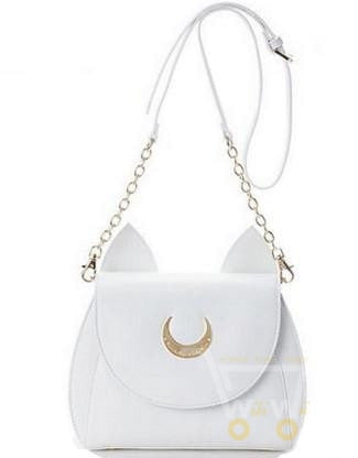 Ladies Handbag Black White Cat - WikiWii