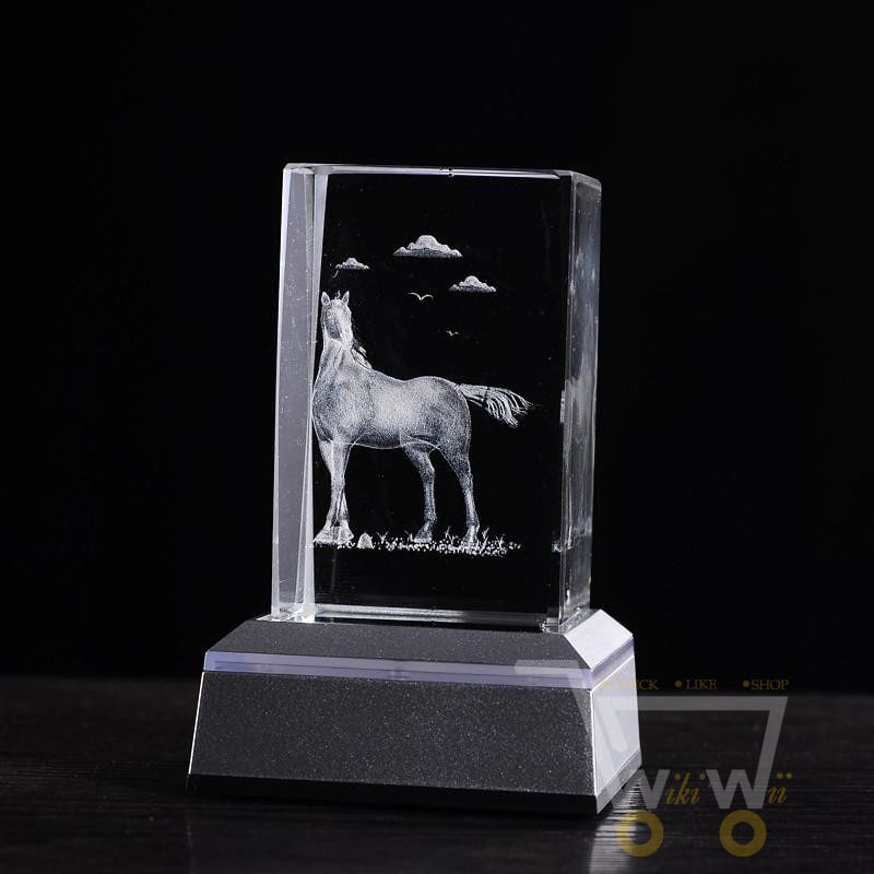 laser carving Horses Crystals - WikiWii