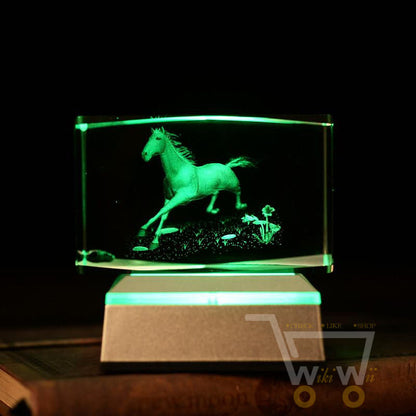 laser carving Horses Crystals - WikiWii