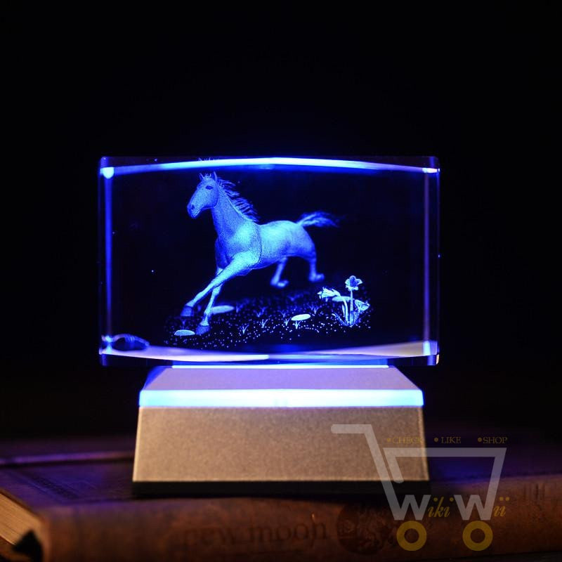 laser carving Horses Crystals - WikiWii