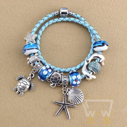 Leather Bracelets Turtle/Starfish/Dolphin - WikiWii