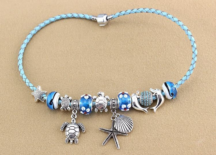 Leather Bracelets Turtle/Starfish/Dolphin - WikiWii