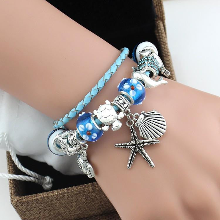 Leather Bracelets Turtle/Starfish/Dolphin - WikiWii