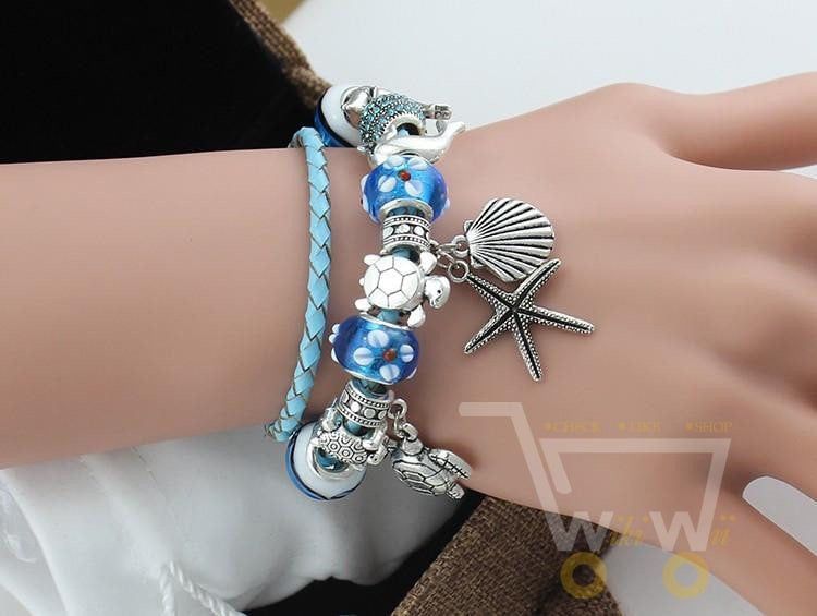 Leather Bracelets Turtle/Starfish/Dolphin - WikiWii