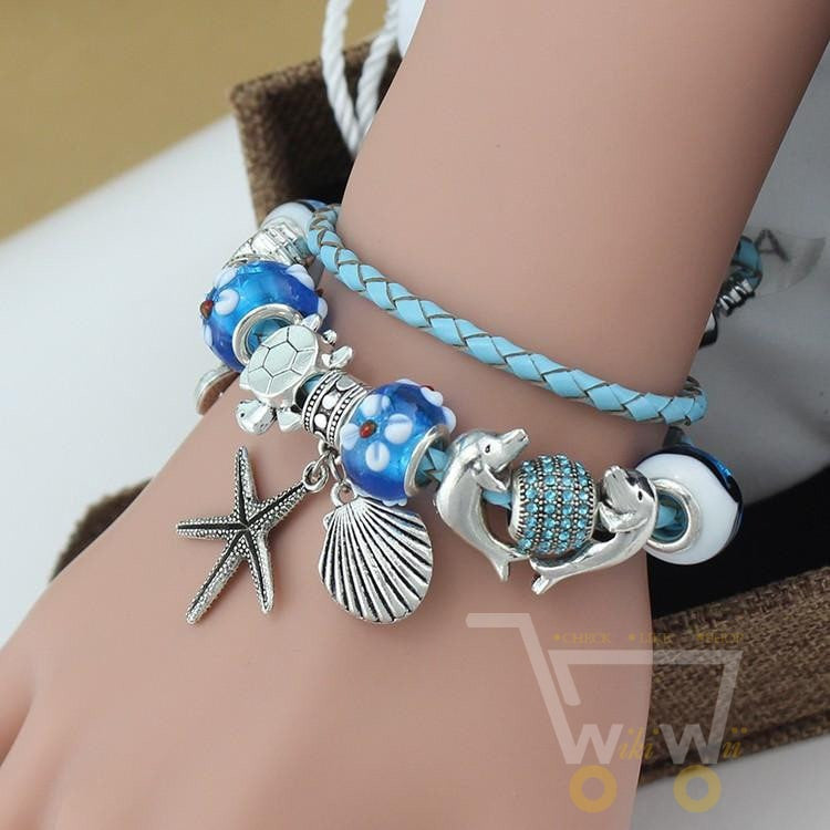 Leather Bracelets Turtle/Starfish/Dolphin - WikiWii