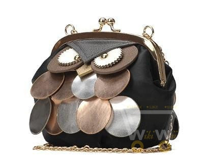 leather handbag cartoon bag owl ,  shoulder bags - WikiWii