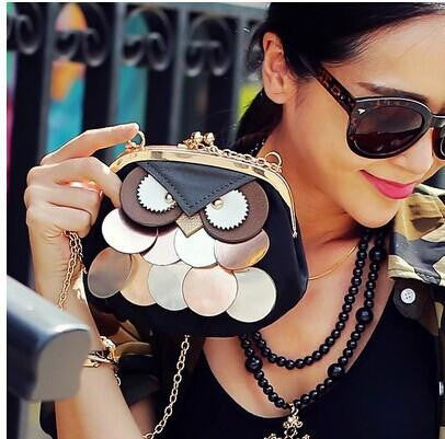 leather handbag cartoon bag owl ,  shoulder bags - WikiWii