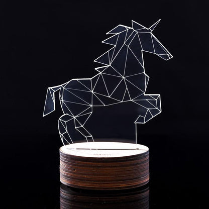 LED Acrylic Horse LAMP- 7 COLORS CHANGEABLE - WikiWii