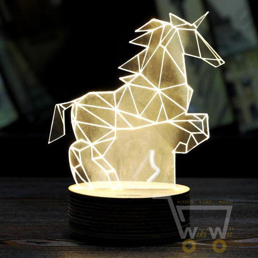 LED Acrylic Horse LAMP- 7 COLORS CHANGEABLE - WikiWii