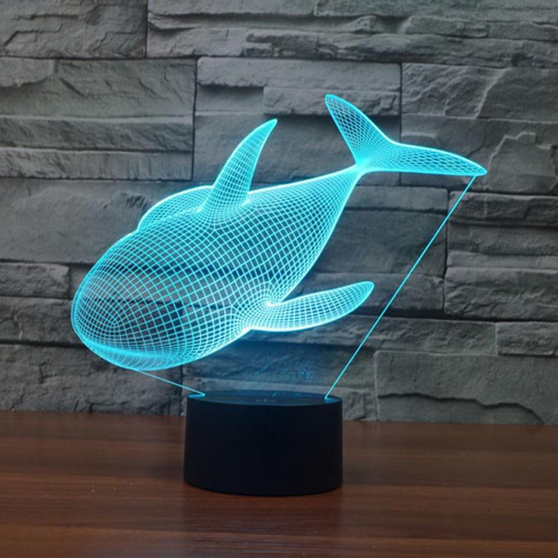 LED Baby Shark LAMP- 7 COLORS CHANGEABLE - WikiWii