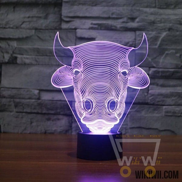 LED Bull LAMP- 7 COLORS CHANGEABLE - WikiWii