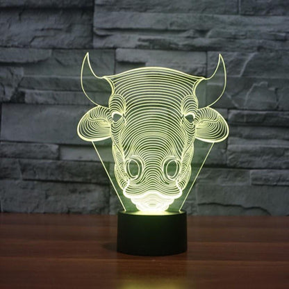 LED Bull LAMP- 7 COLORS CHANGEABLE - WikiWii