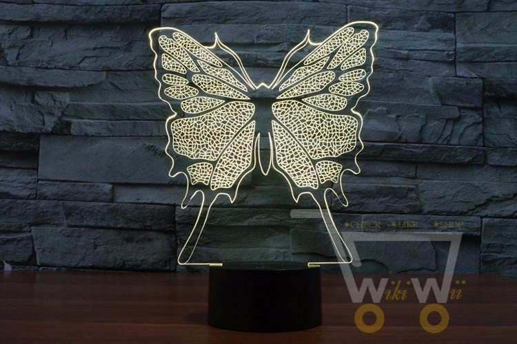 LED Butterfly LAMP- 7 COLORS CHANGEABLE - WikiWii