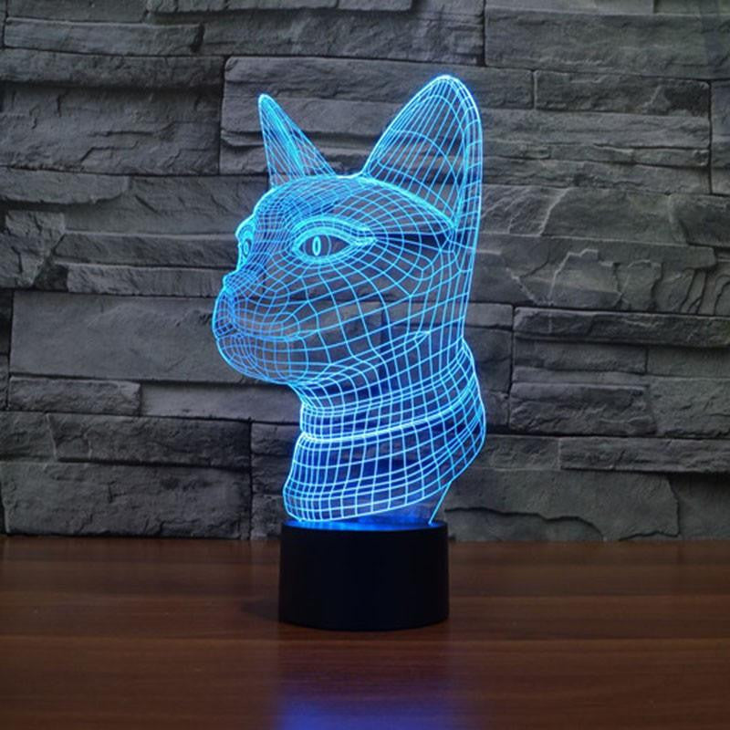 LED CAT LAMP- 7 COLORS CHANGEABLE - WikiWii