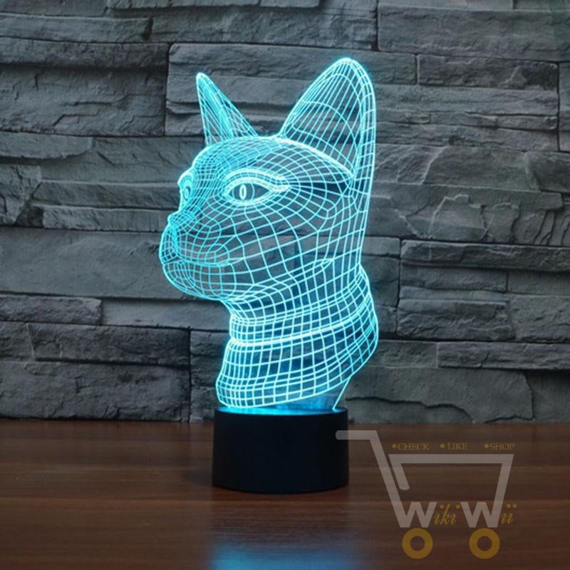 LED CAT LAMP- 7 COLORS CHANGEABLE - WikiWii