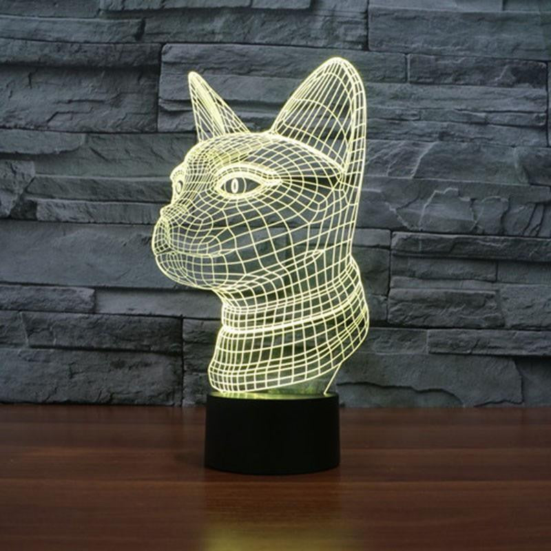 LED CAT LAMP- 7 COLORS CHANGEABLE - WikiWii