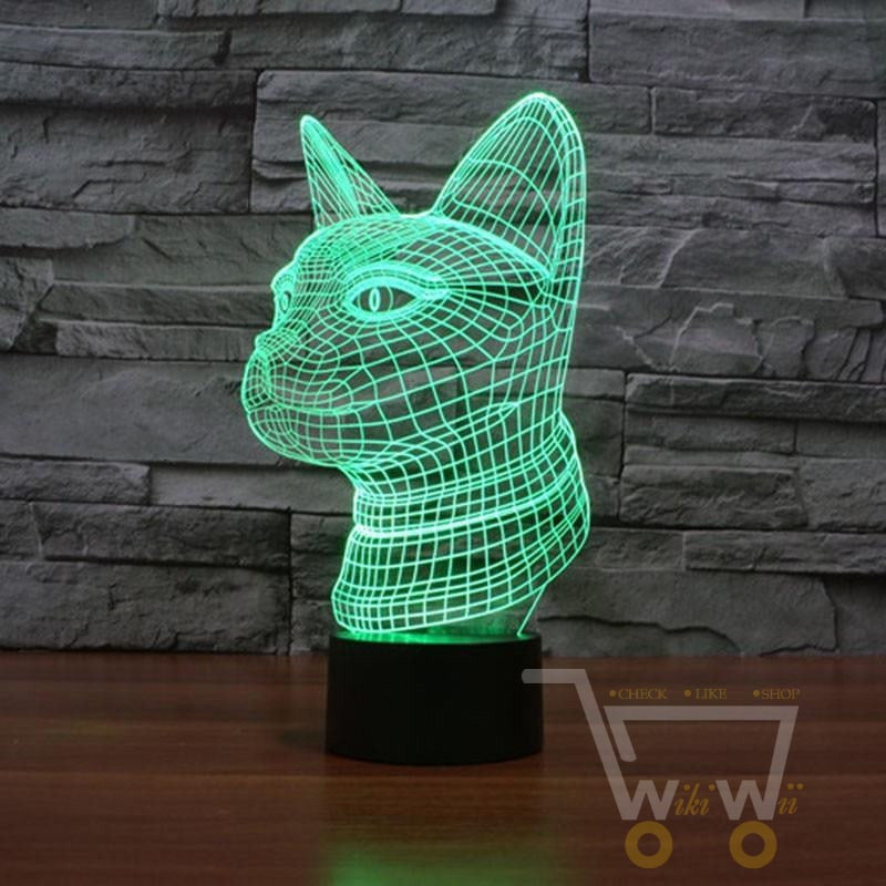 LED CAT LAMP- 7 COLORS CHANGEABLE - WikiWii