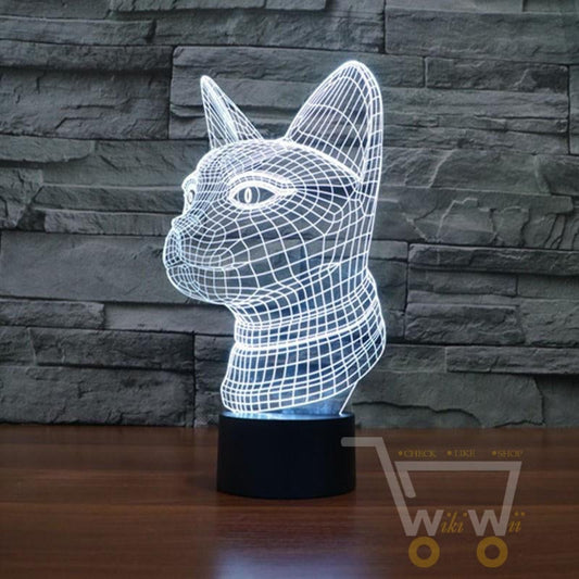 LED CAT LAMP- 7 COLORS CHANGEABLE - WikiWii