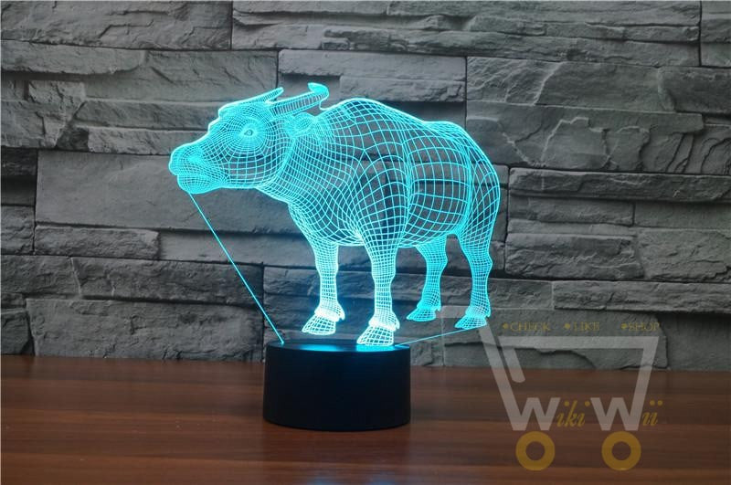 LED COW LAMP- 7 COLORS CHANGEABLE - WikiWii