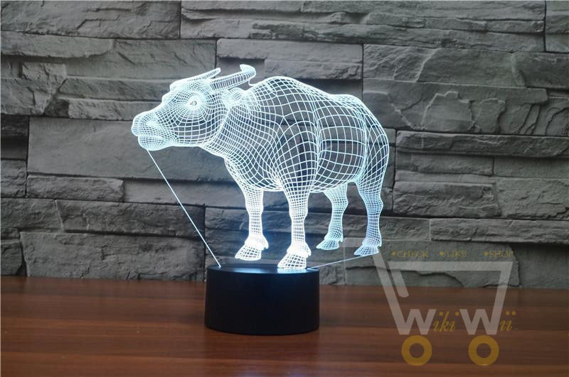 LED COW LAMP- 7 COLORS CHANGEABLE - WikiWii